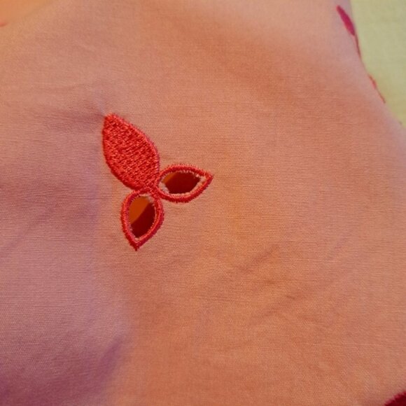 Lilly Pulitzer pale pink with yellow lining, embroidered design with cut outs - Picture 3 of 7